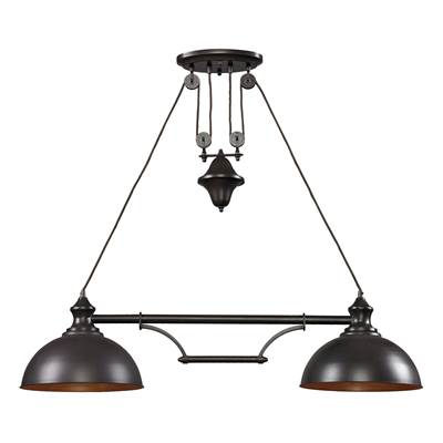 ELK Farmhouse 2 Light Island In Oiled Bronze - 65150-2