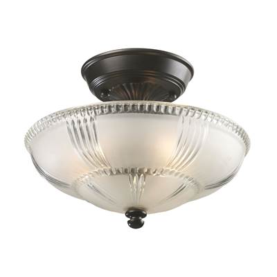 ELK Restoration Flushes 3 Light Semi Flush In Oiled Bronze - 66335-3