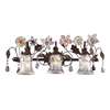 ELK Cristallo Fiore 3 Light Vanity In Deep Rust With Crystal Florets - 7042/3