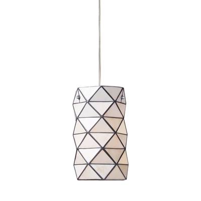 ELK Tetra 1 Light Pendant In Polished Chrome And White Glass - 72021-1