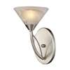 ELK Elysburg 1 Light Wall Sconce In Satin Nickel And White Glass - 7630/1