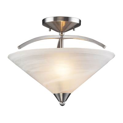 ELK Elysburg 2 Light Semi Flush In Satin Nickel - 7633/2