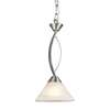 ELK Elysburg 1 Light Pendant In Satin Nickel And White Glass - 7634/1