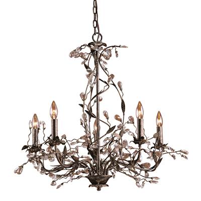 ELK Circeo 5 Light Chandelier In Deep Rust - 8054/5