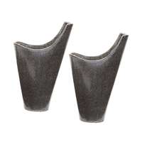 Reaction Filled Vases In Grey - Set of 2