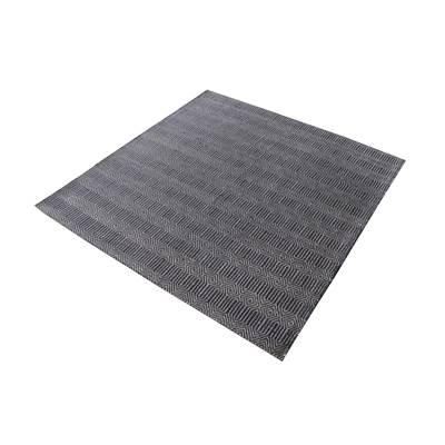 Ronal Handwoven Cotton Flatweave In Charcoal - 16-Inch Square