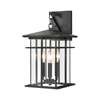 Elk Oak Park 3-Light Outdoor Wall Mount - Matte Black - 89361/3