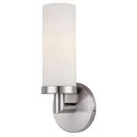 Access Lighting Aqueous 1-LT Wall Light - Brushed Steel - 20441LEDDLP-BS/OPL