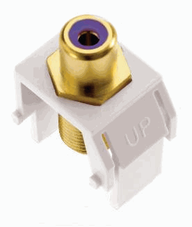 Legrand adorne Subwoofer RCA to F-Connector in White Finish - ACPRCAFW1