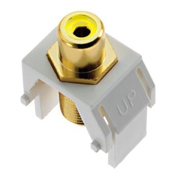 Legrand adorne Composite Video RCA to F-Connector in White Finish - ACYRCAFW1