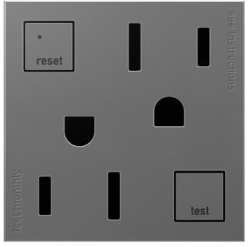 Legrand adorne GFCI Electrical Outlet in Magnesium Finish (20 Amp) - AGFTR202M4