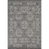 Alexandria Brown-Grey Bordered Rectangular Accent Rug 2'x3'