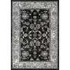 Alexandria Black Bordered Rectangular Area Rug 4'x6'