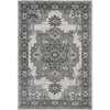 Alexandria Light Gray Bordered Rectangular Accent Rug 2'x3'