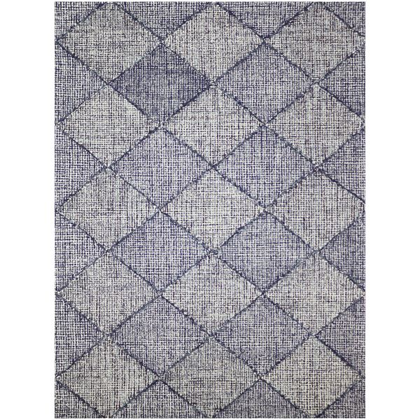 Amanya Navy Hand-Tufted Rectangular Area Rug 8'x11'