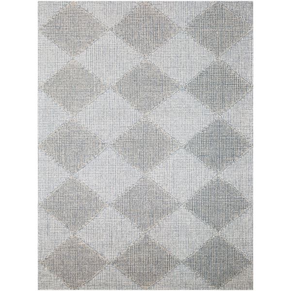 Amanya Aqua Hand-Tufted Rectangular Area Rug 7'6"x9'6"