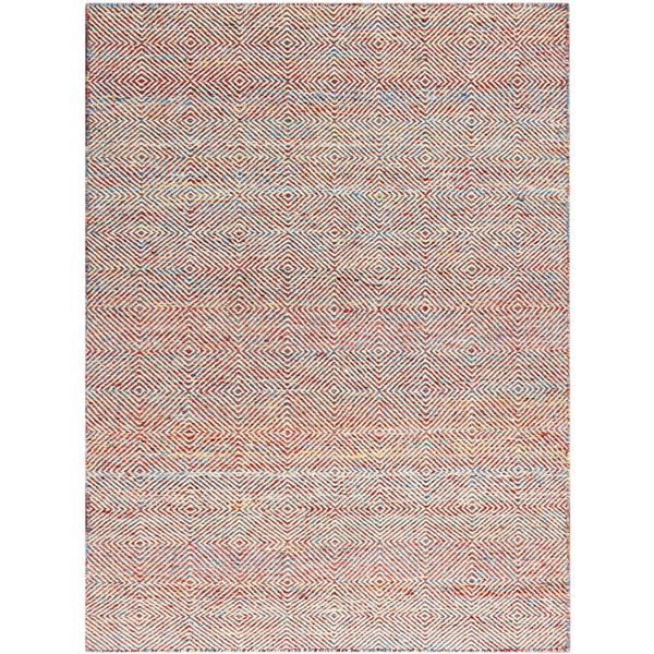 Amber Blue Hand-Woven Rectangular Area Rug 5'x8'