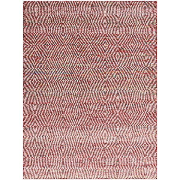 Amber Red Hand-Woven Rectangular Accent Rug 2'x3'
