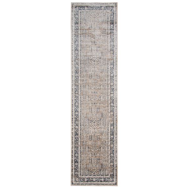 Belmont Beige Bordered Runner Rug 2'8"x10'