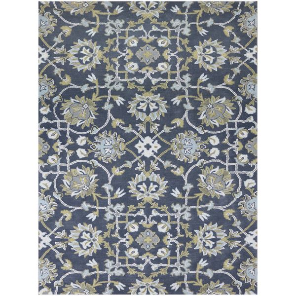 Bloom Dark Gray Hand-Tufted Rectangular Accent Rug 2'x3'