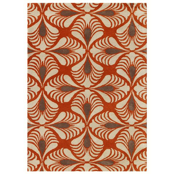 Bombay Orange Hand-Tufted Rectangular Accent Rug 2'x3'