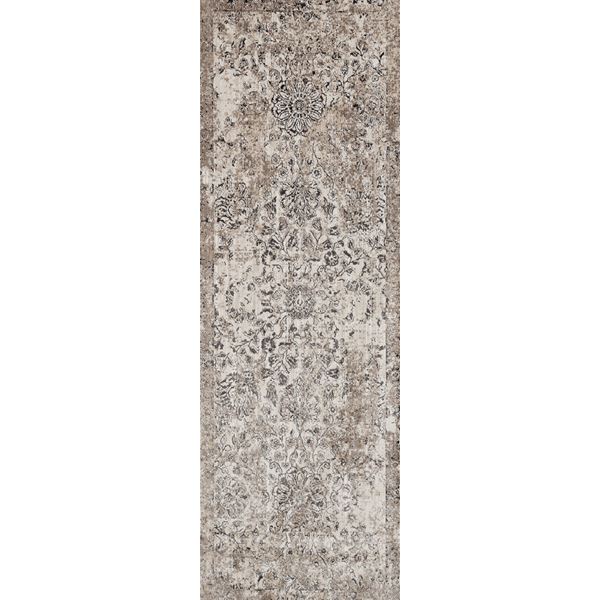 Cambridge Silver Bordered Runner Rug 2'6"x8'