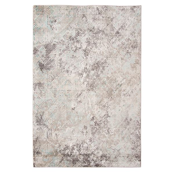 Cambridge Aqua Herringbone Rectangular Area Rug 3'11"X 5'7"