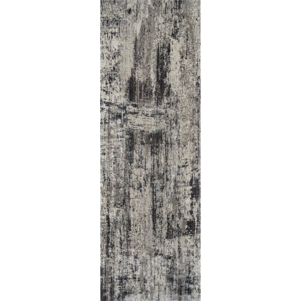 Cambridge Silver Abstract Runner Rug 2'6"x8'