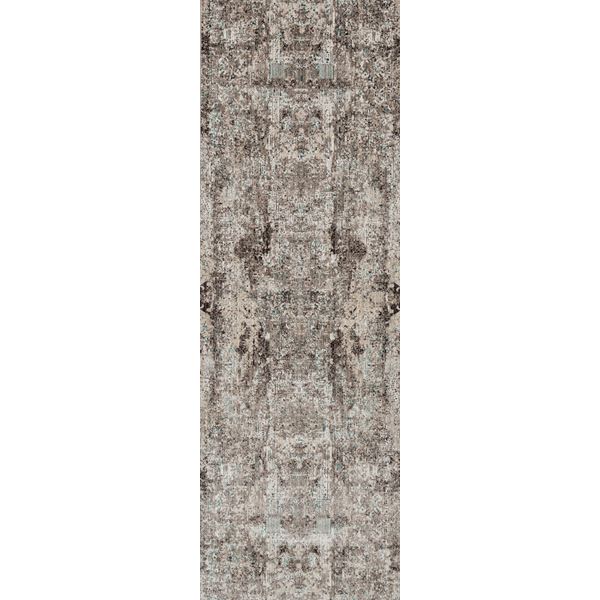 Cambridge Gray Pattern Runner Rug 2'6"x8'