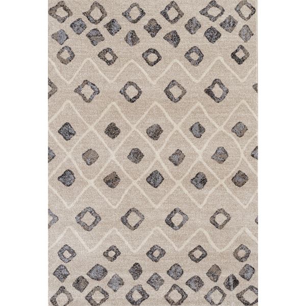 Caribe Beige Geometric Rectangular Accent Rug 2'1"x3'1"