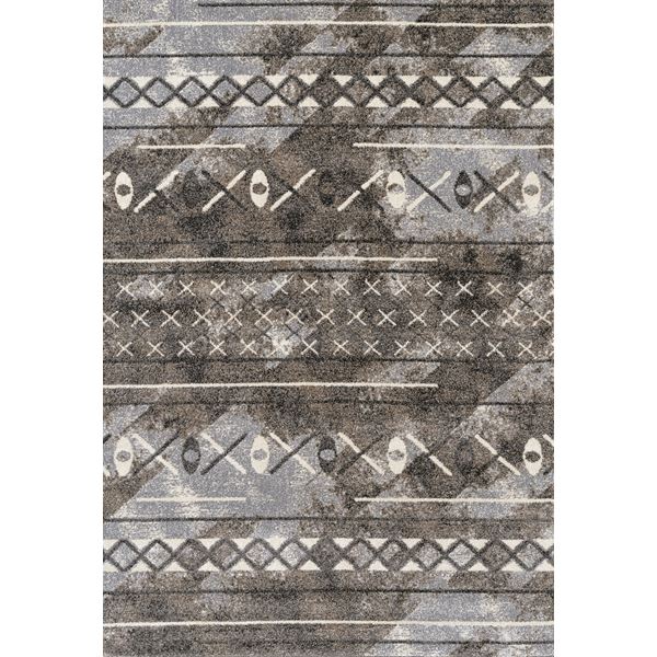 Caribe Brown Geometric Rectangular Area Rug 7'10"x10'