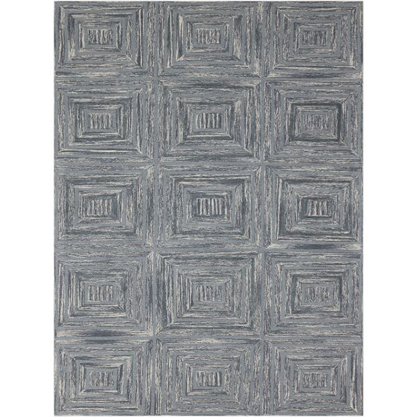 Dwell Blue Hand-Tufted Rectangular Accent Rug 2'x3'