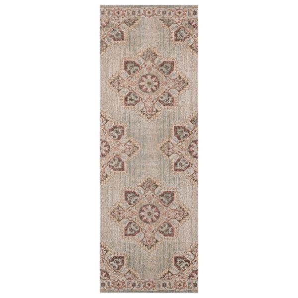 Eternal Beige Medallion Runner Rug 2'7"x7'6"