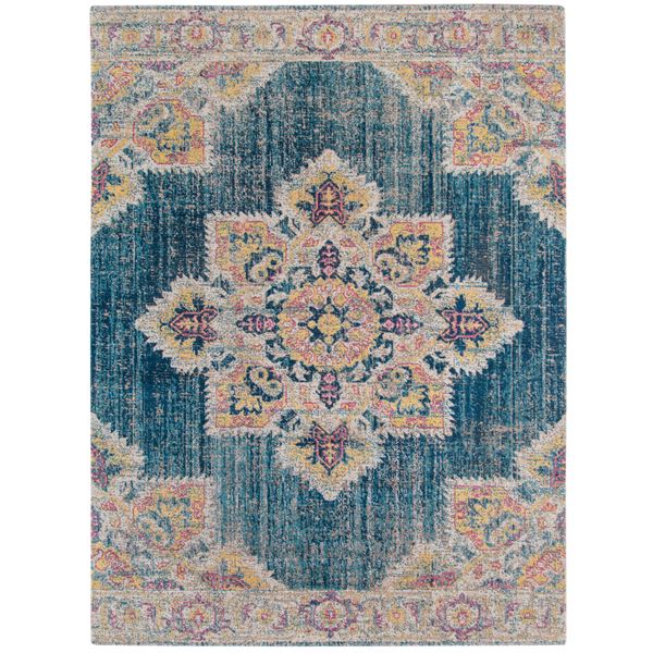 Eternal Teal Medallion Rectangular Accent Rug 2'2"x3'