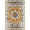 Manhattan Orange-Ivory Medallion Runner Rug 2'6"x6'