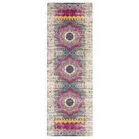 Manhattan Pink-Ivory Medallion Runner Rug 2'6"x7'6"