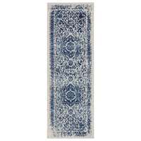 Manhattan Teal Bordered Runner Rug 2'6"x7'6"