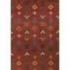 Makamani Red Flat-Weave Rectangular Area Rug 8'x10'