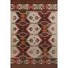 Makamani Red-Ivory Flat-Weave Rectangular Area Rug 8'x10'