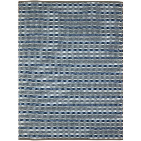 Paramount Blue Stripe Rectangular Accent Rug 2'x3'