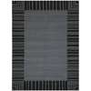 Piazza Dark Gray Bordered Rectangular Area Rug 5'x7'6"