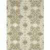 Piazza Beige Damask Rectangular Area Rug 5'x7'6"