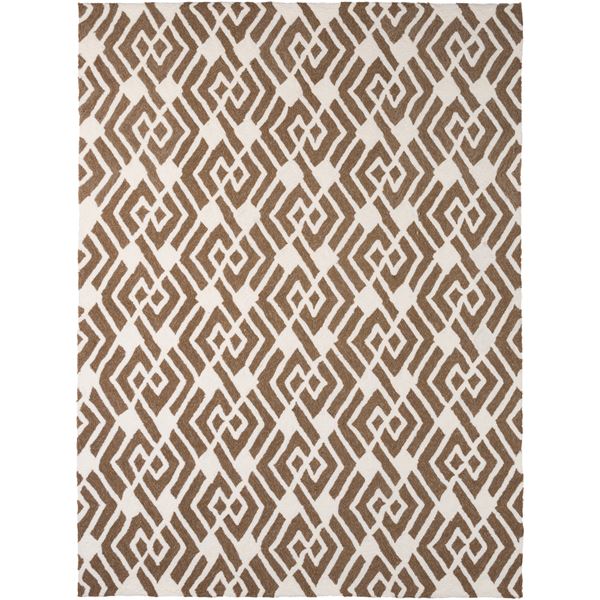 Piazza Brown Geometric Rectangular Accent Rug 2'x3'