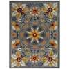 Piazza Gray Medallion Rectangular Area Rug 7'6"x9'6"