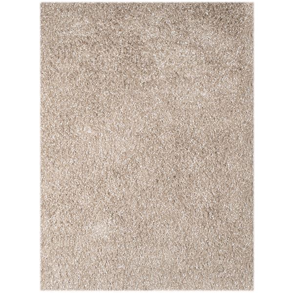 Peacock Beige Solid Rectangular Accent Rug 2'x3'