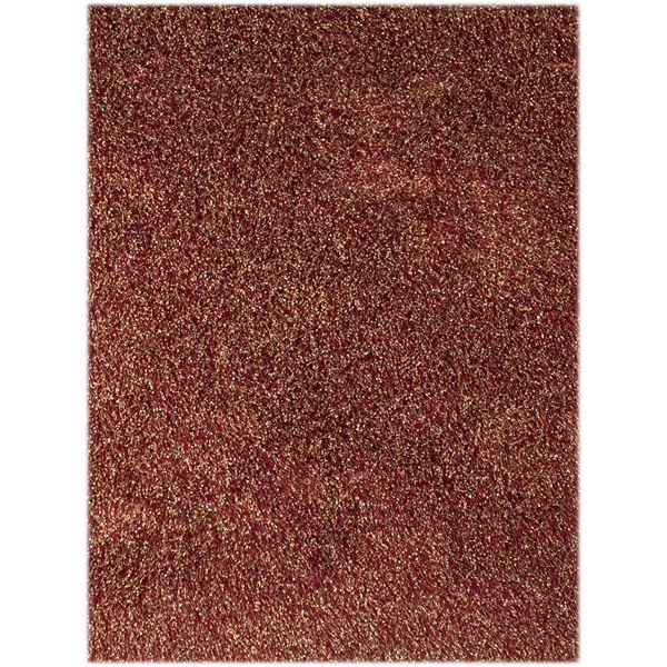 Peacock Red Solid Rectangular Accent Rug 2'x3'