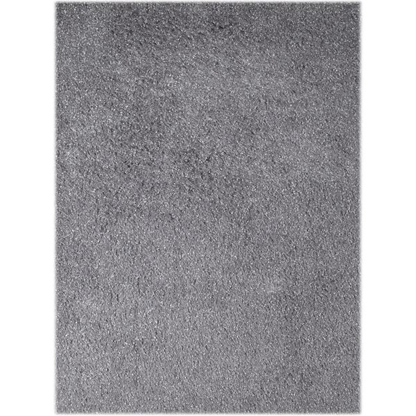 Peacock Gray Solid Rectangular Area Rug 7'6"x9'6"