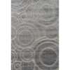 Sirocco Gray Circles Rectangular Accent Rug 2'x3'