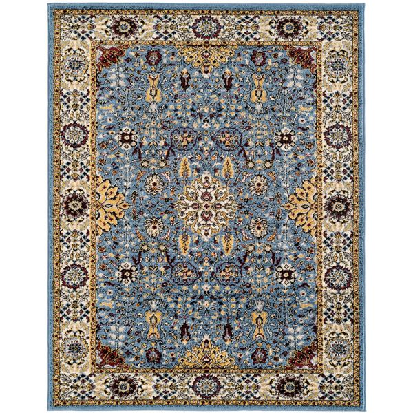 Sanya Blue Bordered Rectangular Accent Rug 2'x3'