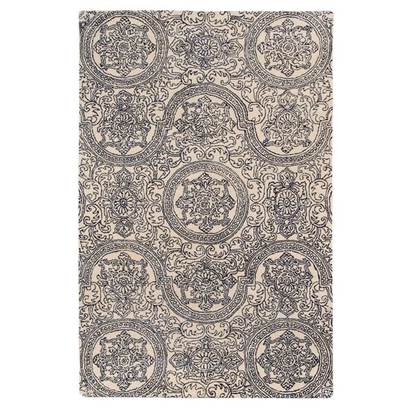 Serendipity Blue Hand-Tufted Rectangular Area Rug 7'6"x9'6"